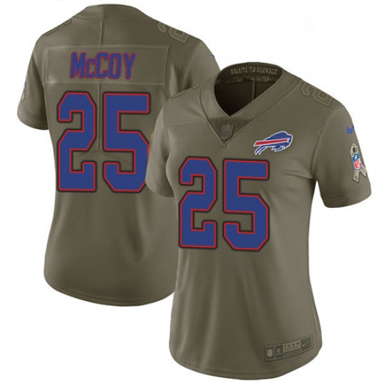 Womens Nike Buffalo Bills 25 LeSean McCoy Limited Olive 2017 Sal