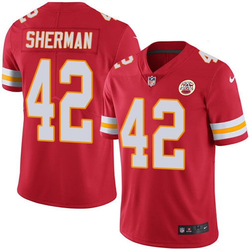 Nike Chiefs 42 Anthony Sherman Red Team Color Mens Stitched NFL Vapor Untouchable Limited Jersey