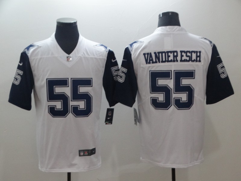 Nike Cowboys 55 Rolando VandereschWhite Mens Stitched NFL Limited Rush Jersey