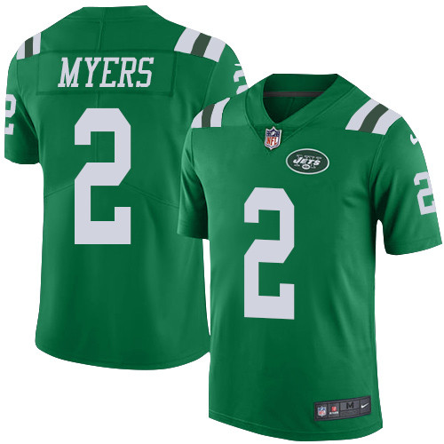 Nike Jets 2 Jason Myers Green Mens Stitched NFL Limited Rush Jer