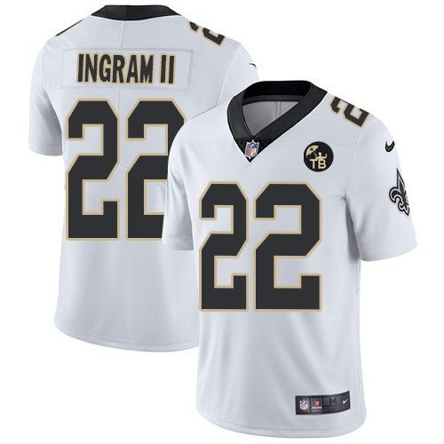 Nike Saints 22 Mark Ingram II White With Tom Benson Patch Vapor Untouchable Limited Jersey