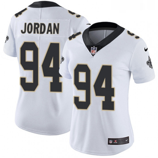 Womens Nike New Orleans Saints 94 Cameron Jordan White Vapor Unt