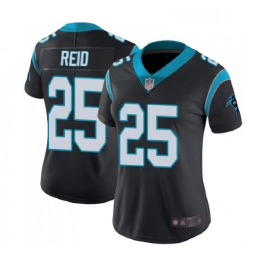 Womens Carolina Panthers 25 Eric Reid Black Team Color Vapor Untouchable Limited Player Football Jer