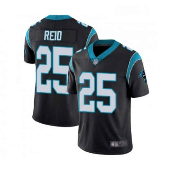 Mens Carolina Panthers 25 Eric Reid Black Team Color Vapor Untouchable Limited Player Football Jerse