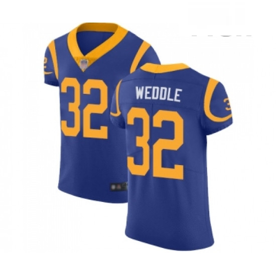 Men Los Angeles Rams 32 Eric Weddle Royal Blue Alternate Vapor Untouchable Elite Player Football Jer