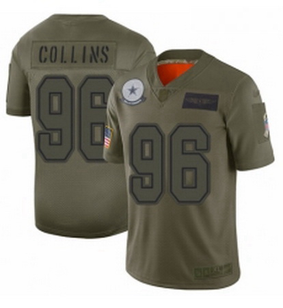 Men Dallas Cowboys 96 Maliek Collins Limited Camo 2019 Salute to Service Football Jersey