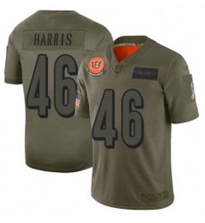 Men Cincinnati Bengals 46 Clark Harris Limited Camo 2019 Salute 