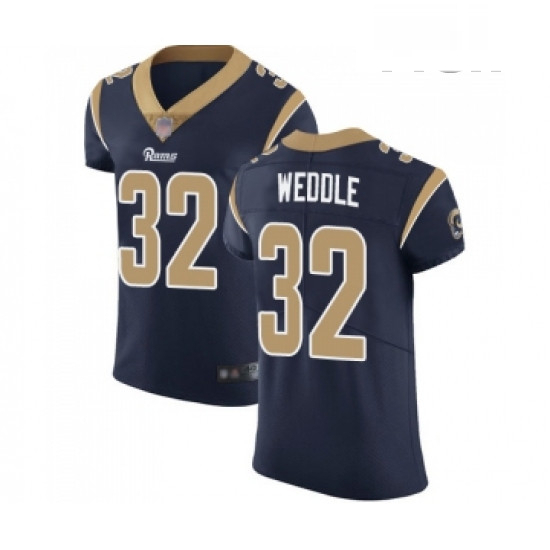 Men Los Angeles Rams 32 Eric Weddle Navy Blue Team Color Vapor Untouchable Elite Player Football Jer