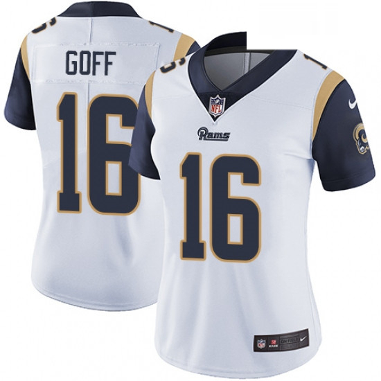 Womens Nike Los Angeles Rams 16 Jared Goff Elite White NFL Jerse