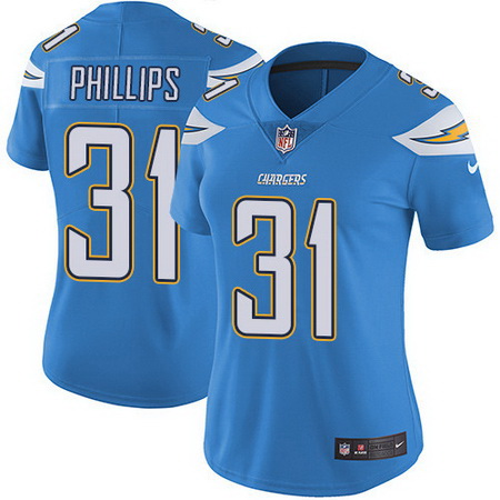 Nike Chargers 31 Adrian Phillips Electric Blue Alternate Womens Stitched NFL Vapor Untouchable Limit