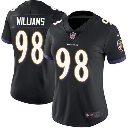 Nike Ravens 98 Brandon Williams Black Alternate Womens Stitched NFL Limited Vapor Untouchable Limite