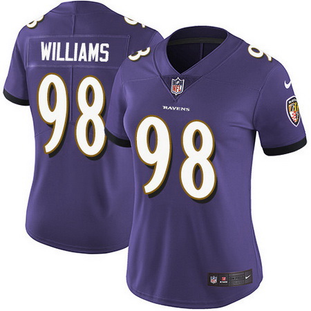 Nike Ravens 98 Brandon Williams Purple Team Color Womens Stitched NFL Limited Vapor Untouchable Limi