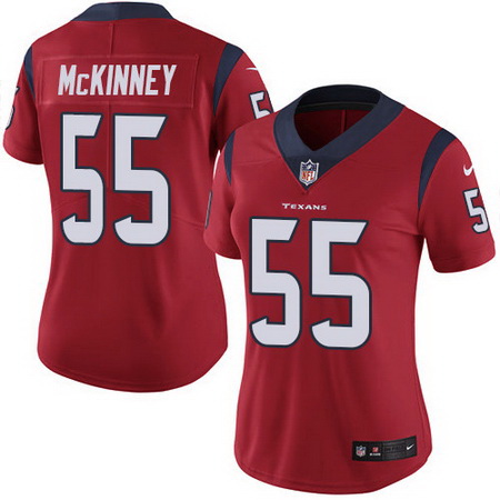 Nike Texans 55 Benardrick McKinney Red Alternate Womens Stitched NFL Vapor Untouchable Limited Jerse