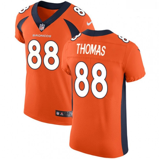 Men Nike Denver Broncos 88 Demaryius Thomas Orange Team Color Vapor Untouchable Elite Player NFL Jer