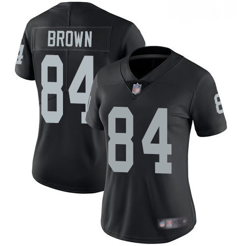 Womens Antonio Brown Limited Black Home Jersey Oakland Raiders Football 84 Jersey Vapor Untouchabel 