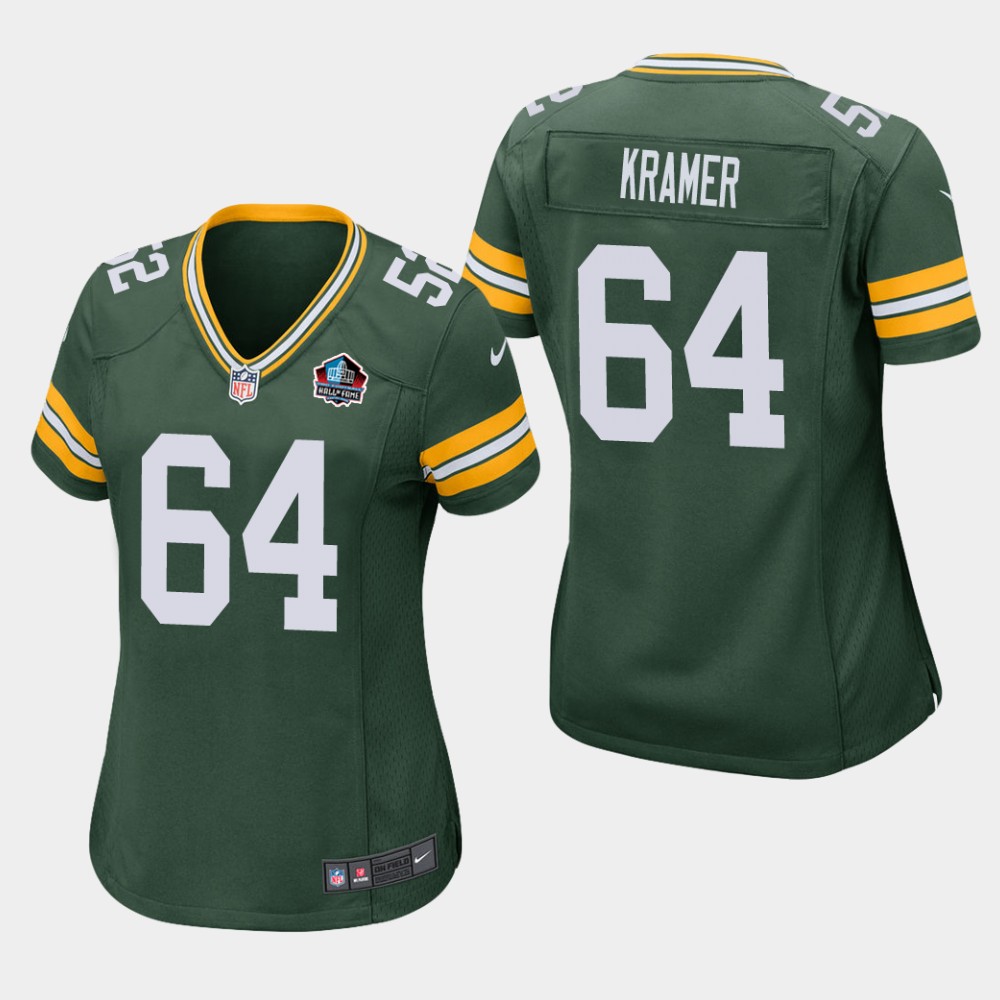 women packers jerry kramer green hall of fame game jersey