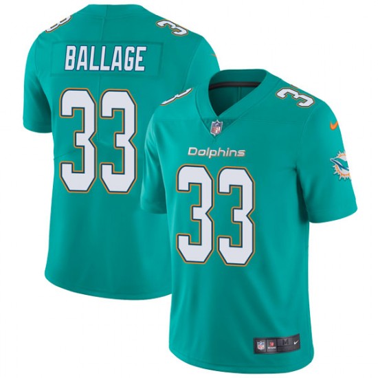 Kalen Ballage Miami Dolphins Men Limited Team Color Vapor Untouchable Nike Jersey Aqua