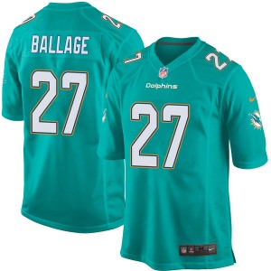 Kalen Ballage Miami Dolphins men Game Team Color Nike Jersey Aqua