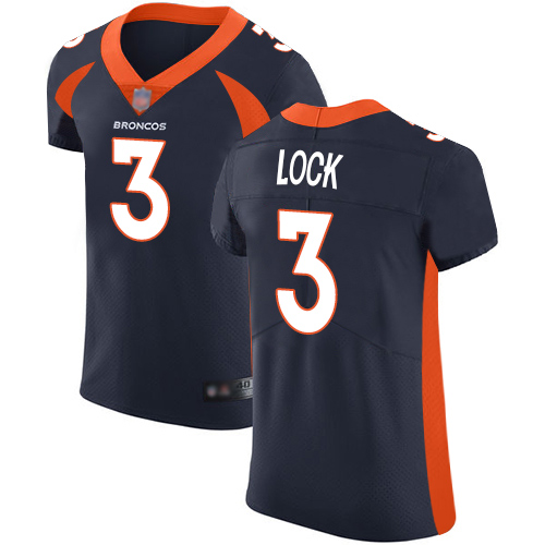 Broncos 3 Drew Lock Navy Blue Alternate Men Stitched Football Vapor Untouchable Elite Jersey