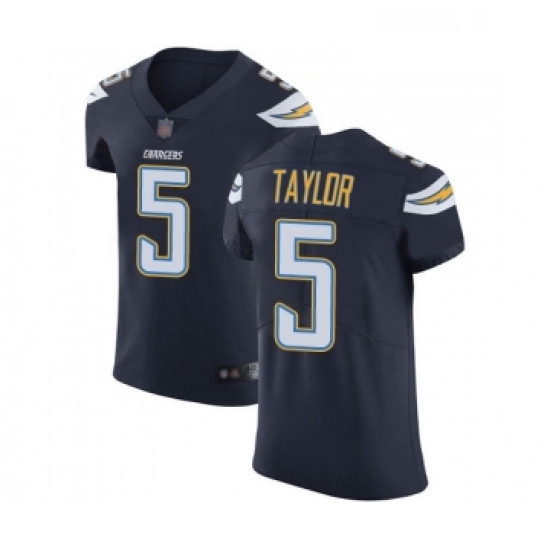 Men Los Angeles Chargers 5 Tyrod Taylor Navy Blue Team Color Vapor Untouchable Elite Player Football