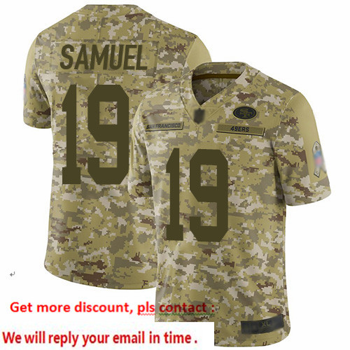 49ers 19 Deebo Samuel Camo Men Stitched Football Limited 2018 Salute To Service Jersey