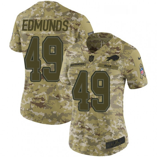 Womens Nike Buffalo Bills 49 Tremaine Edmunds Limited Camo 2018 Salute to Service NFL Jersey