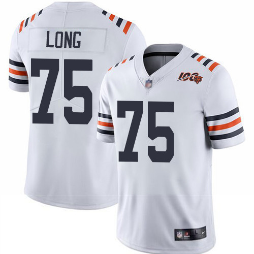 Bears 75 Kyle Long White Alternate Men Stitched Football Vapor Untouchable Limited 100th Season Jers