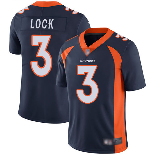 Broncos 3 Drew Lock Navy Blue Alternate Men Stitched Football Vapor Untouchable Limited Jersey