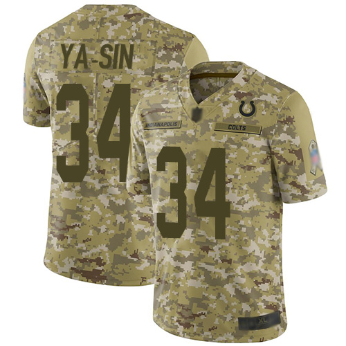 Colts 34 Rock Ya Sin Camo Men Stitched Football Limited 2018 Sal