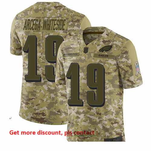 Eagles 19 JJ Arcega Whiteside Camo Men Stitched Football Limited 2018 Salute To Service Jersey