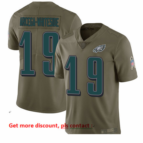 Eagles 19 JJ Arcega Whiteside Olive Men Stitched Football Limite