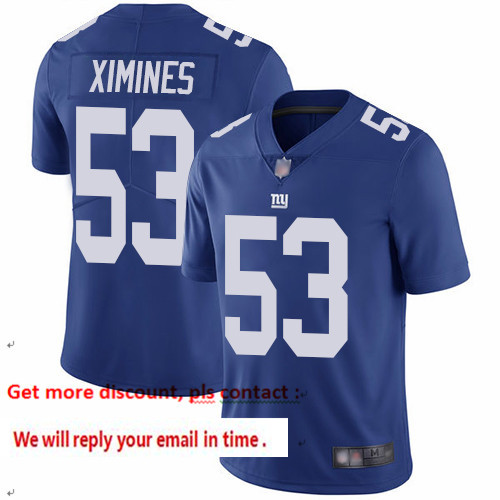 Giants 53 Oshane Ximines Royal Blue Team Color Men Stitched Football Vapor Untouchable Limited Jerse