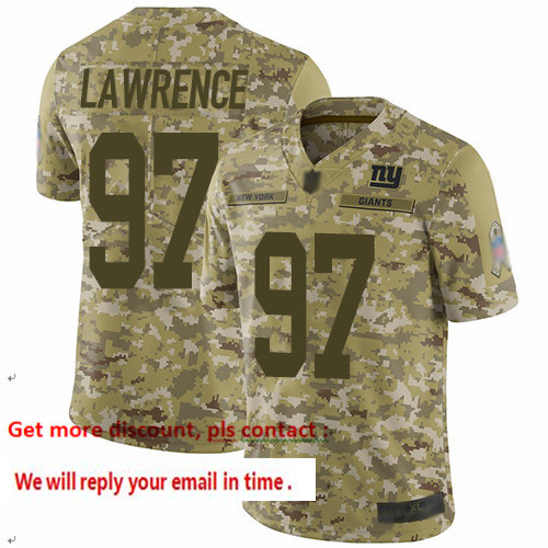 Giants 97 Dexter Lawrence Camo Men Stitched Football Limited 2018 Salute To Service Jersey