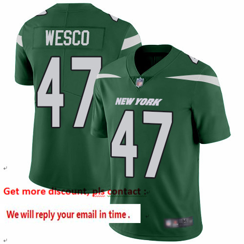 Jets 47 Trevon Wesco Green Team Color Men Stitched Football Vapo