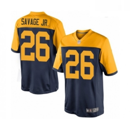 Men Green Bay Packers 26 Darnell Savage Jr Limited Navy Blue Alternate Football Jersey