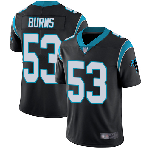 Panthers 53 Brian Burns Black Team Color Men Stitched Football V