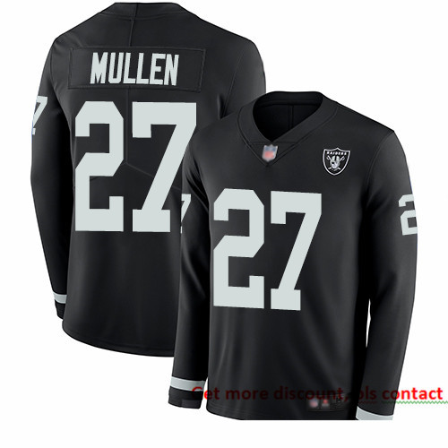 Raiders 27 Trayvon Mullen Black Team Color Men Stitched Football