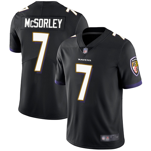 Ravens 7 Trace McSorley Black Alternate Men Stitched Football Va