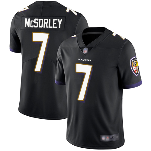 Ravens 7 Trace McSorley Black Alternate Men Stitched Football Vapor Untouchable Limited Jersey