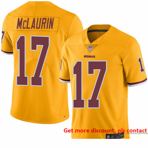 Redskins 17 Terry McLaurin Gold Men Stitched Football Limited Ru