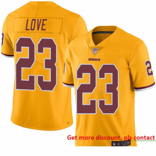 Redskins 23 Bryce Love Gold Men Stitched Football Limited Rush Jersey