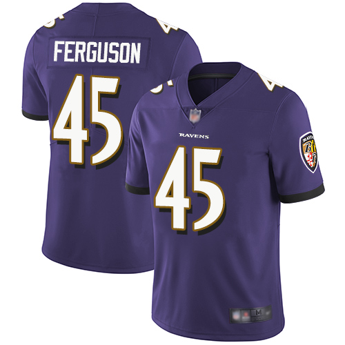 Ravens 45 Jaylon Ferguson Purple Team Color Men Stitched Footbal