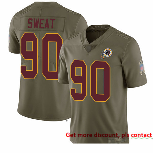 Redskins 90 Montez Sweat Olive Men Stitched Football Limited 2017 Salute To Service Jersey