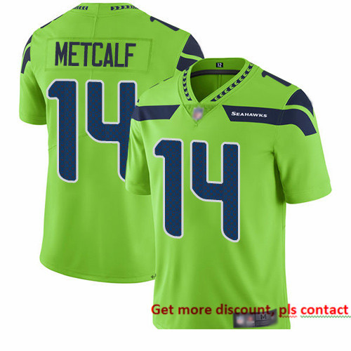 Seahawks 14 D K  Metcalf Green Men Stitched Football Limited Rus
