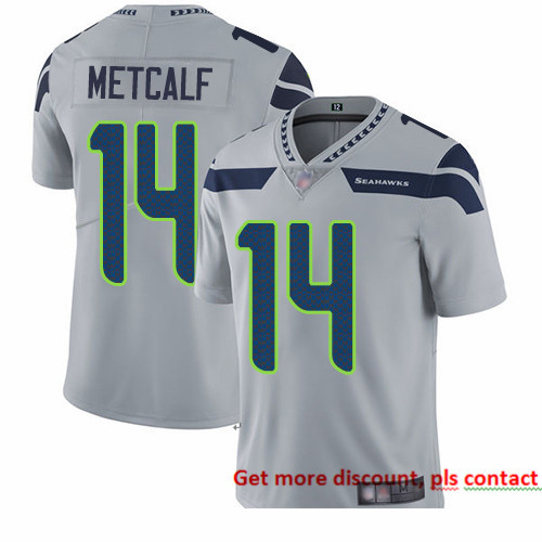 Seahawks 14 D K  Metcalf Grey Alternate Men Stitched Football Va