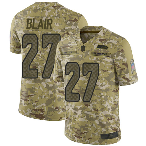 Seahawks 27 Marquise Blair Camo Men Stitched Football Limited 2018 Salute To Service Jersey