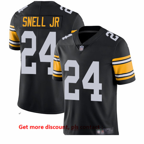 Steelers 24 Benny Snell Jr  Black Alternate Men Stitched Footbal