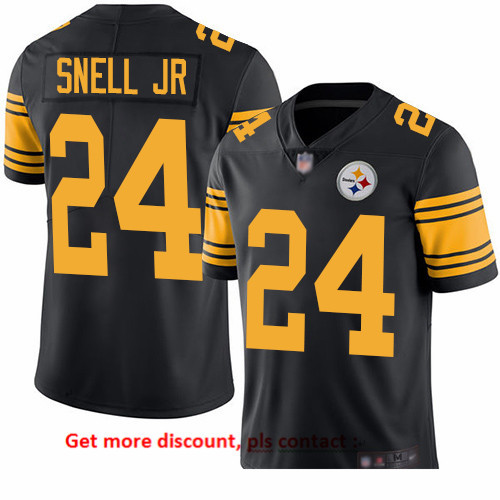 Steelers 24 Benny Snell Jr  Black Men Stitched Football Limited 