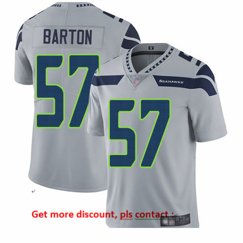 Seahawks 57 Cody Barton Grey Alternate Men Stitched Football Vap