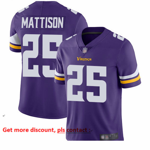 Vikings 25 Alexander Mattison Purple Team Color Men Stitched Football Vapor Untouchable Limited Jers